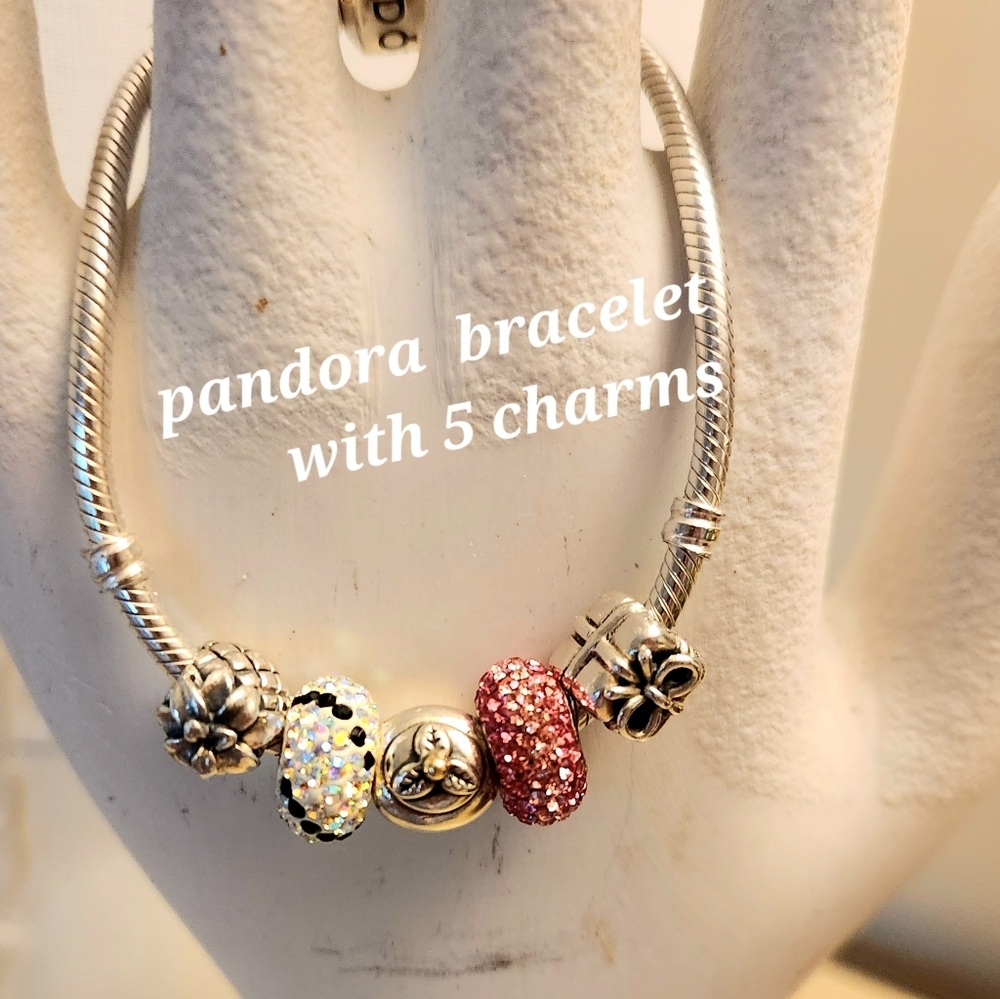 Pandora Bracelet & pineapple, gift package, cup cake, pink crystal,black crystal